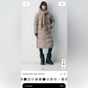 Aritzia Superpuff Long in Taupe